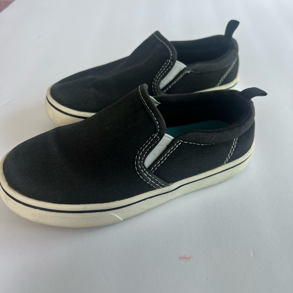 Wonder nation Classic Black Kids Slip-On Shoes size 11